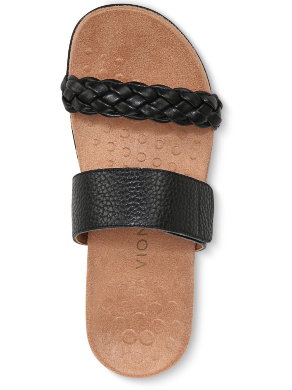 Vionic Jeanne Slide Sandals Black Size 10 Wide Orthopedic Comfort Walking